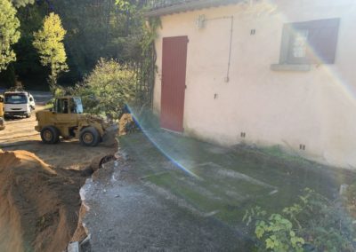 Terrasse des studios en cours de démolition